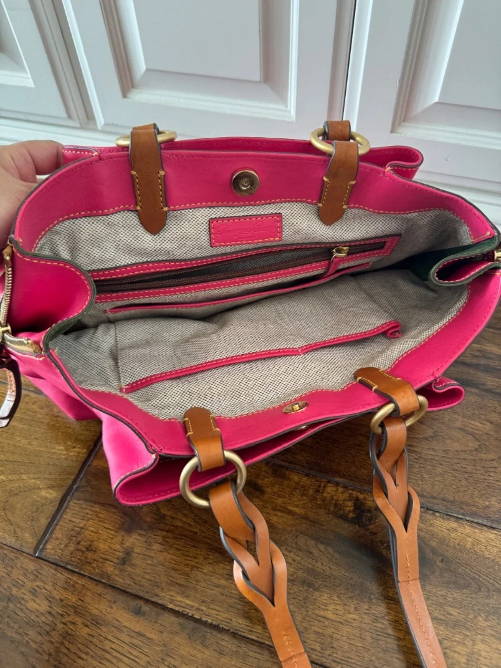 Dooney & Bourke Pink Leather Shoulder Bag - Picture 8 of 8